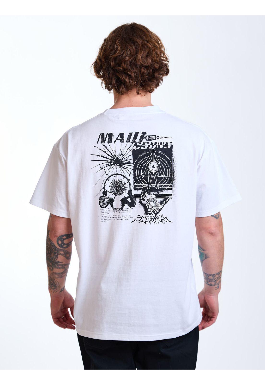 Polera MC Oversize Wild Blanco Hombre Maui and Sons-1