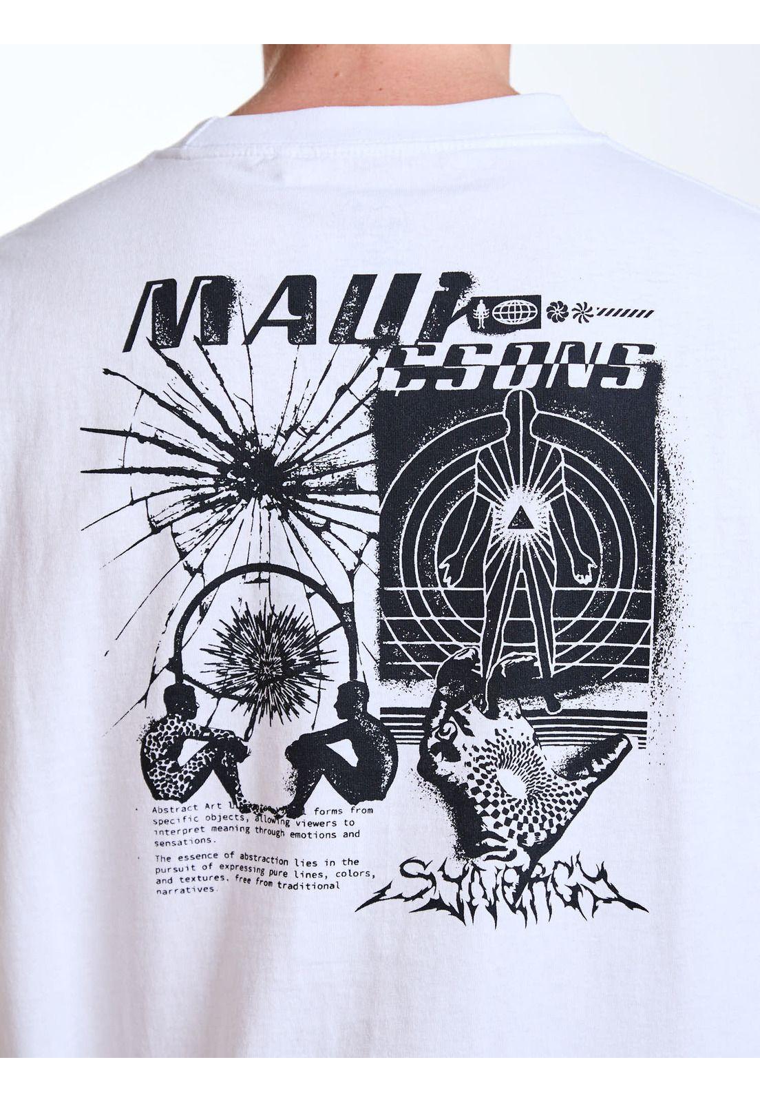 Polera MC Oversize Wild Blanco Hombre Maui and Sons-3