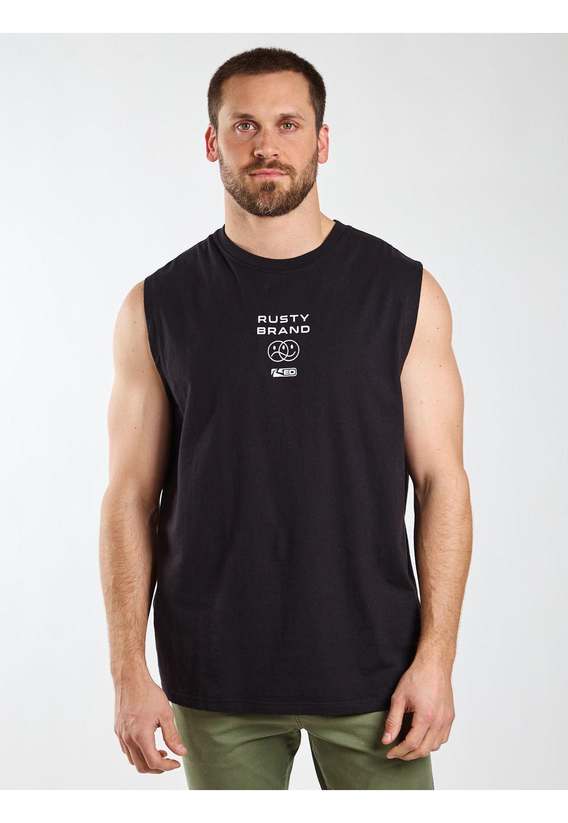 Polera SM Horizon Negro Hombre Rusty-1