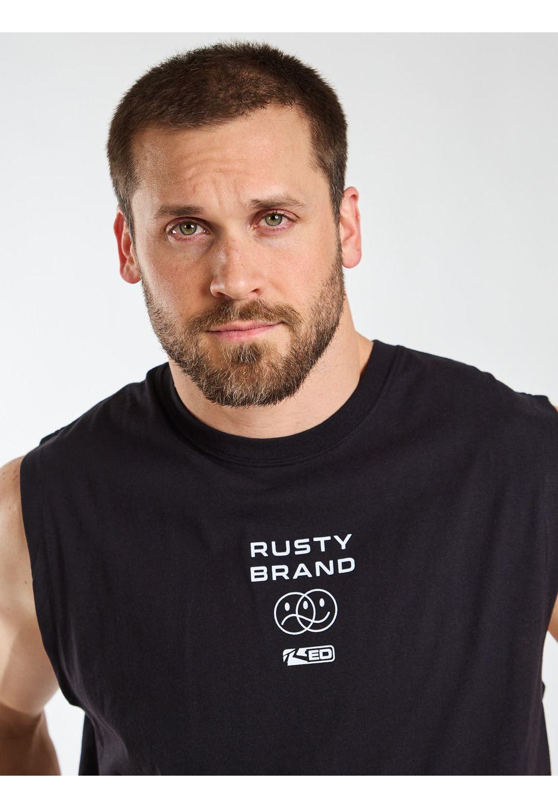 Polera SM Horizon Negro Hombre Rusty-5