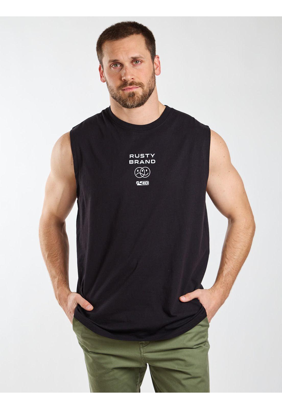 Polera SM Horizon Negro Hombre Rusty-7