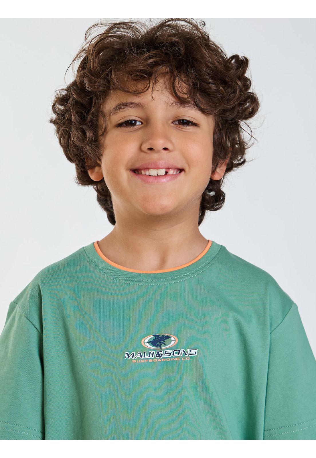 Polera MC Nalu Verde Infantil Maui and Sons-4