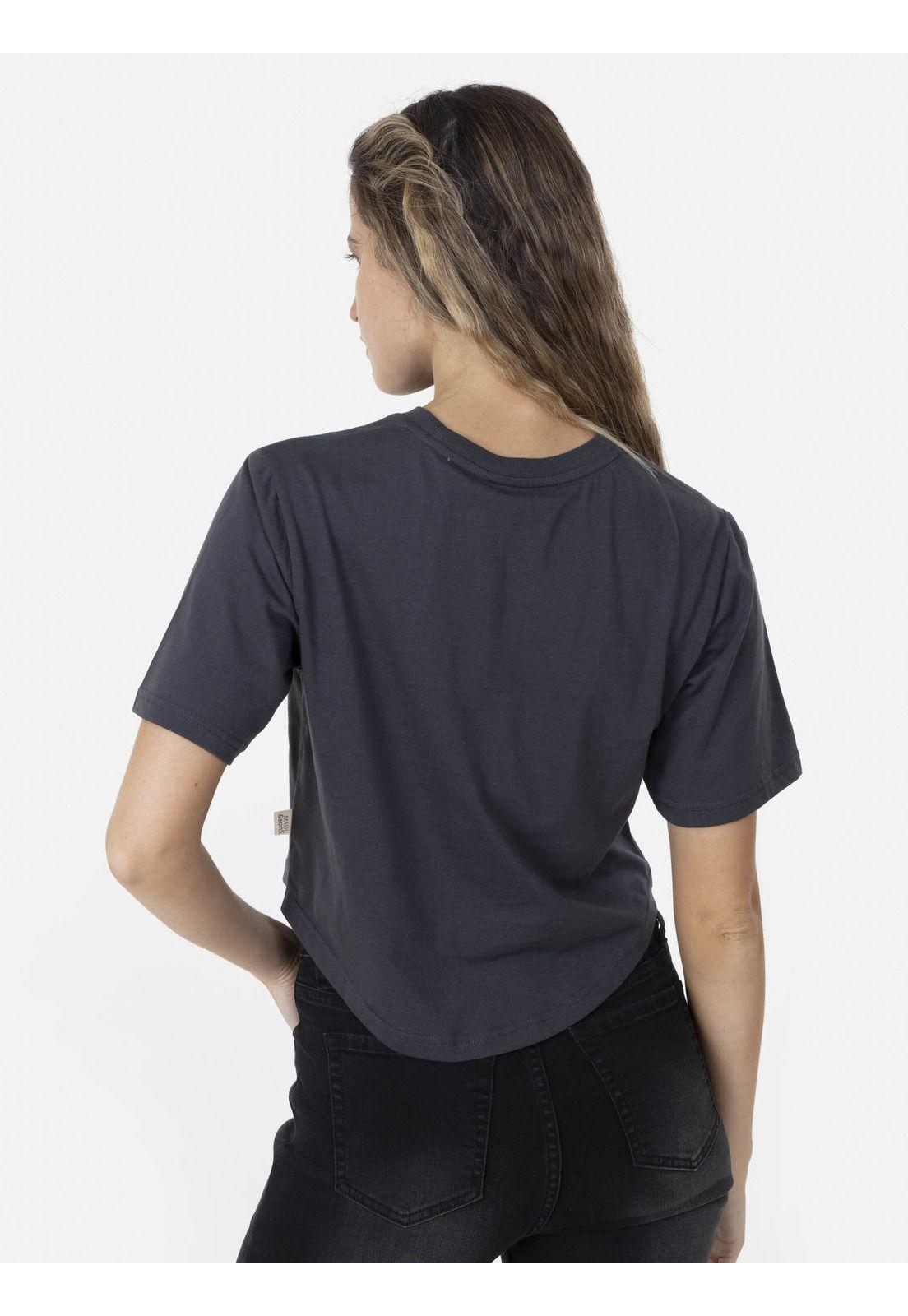 Polera GRADIENT PALM Mujer Gris Oscuro Maui and Sons-1