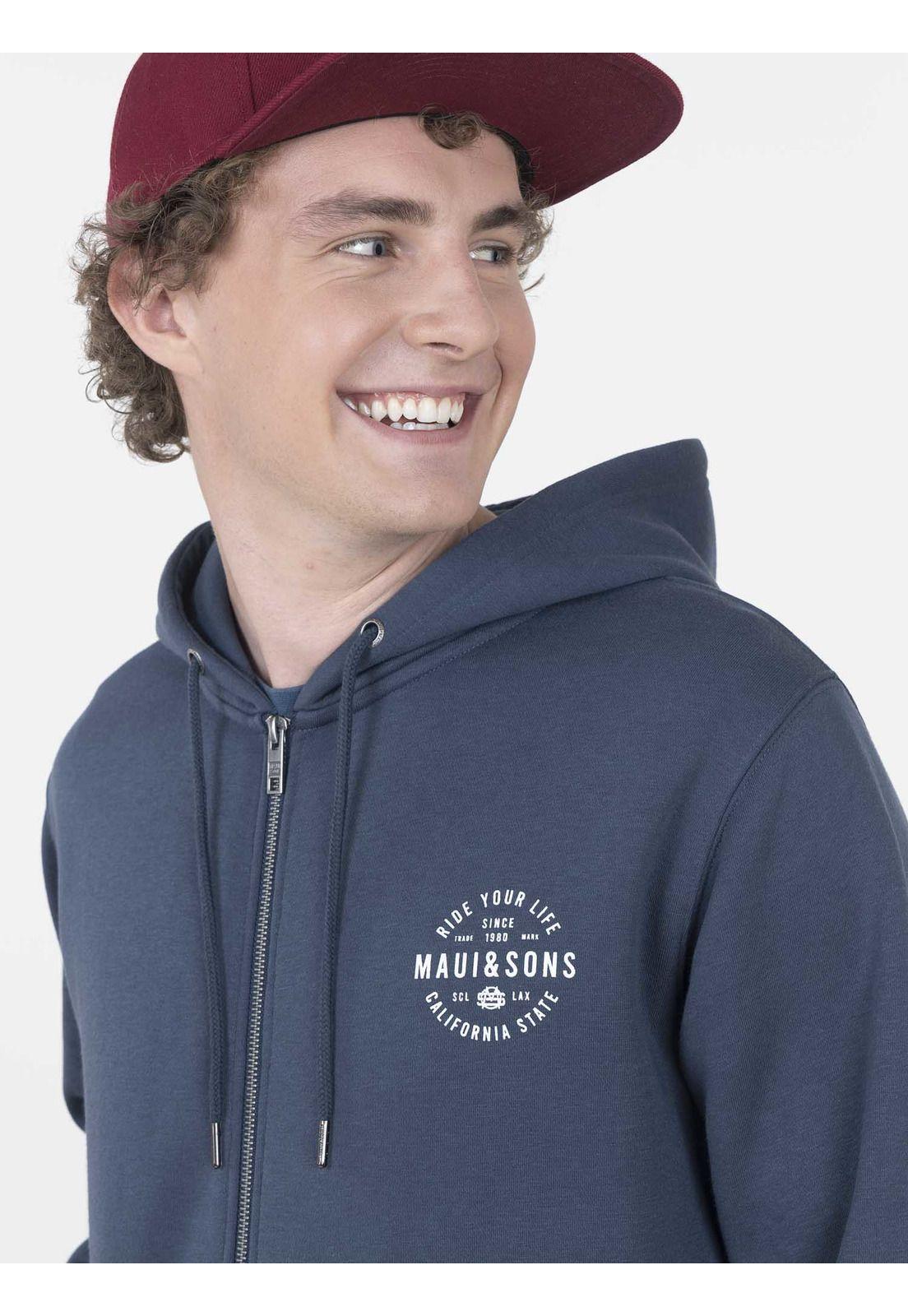 Poleron Hombre MONOGRAM Azul Maui and Sons-2