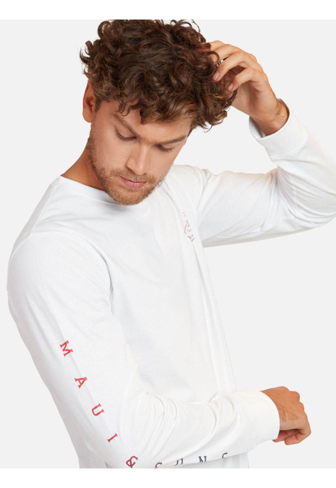 Polera Surf Badge Hombre Blanco Maui And Sons-2