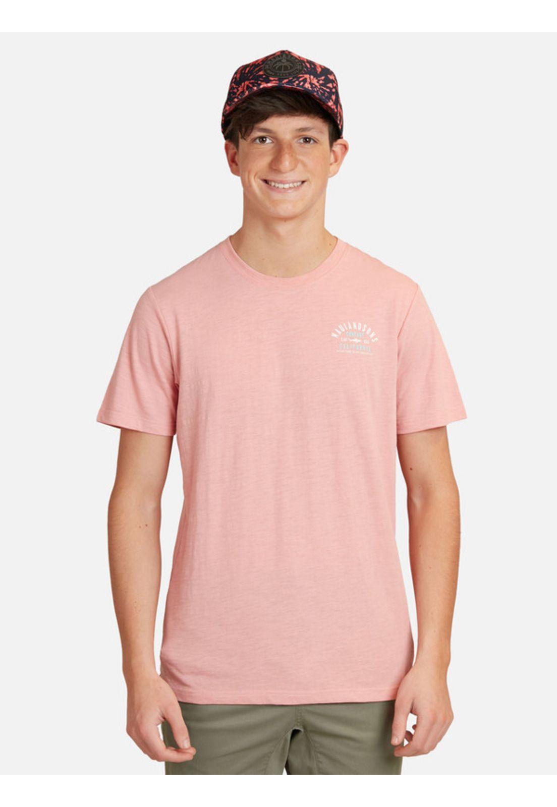 Polera Custom Surfers Juvenil Hombre Rosado Maui And Sons-0