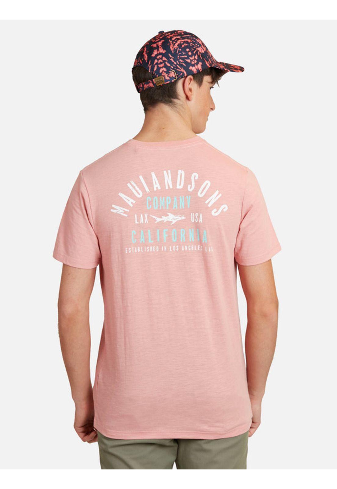 Polera Custom Surfers Juvenil Hombre Rosado Maui And Sons-1