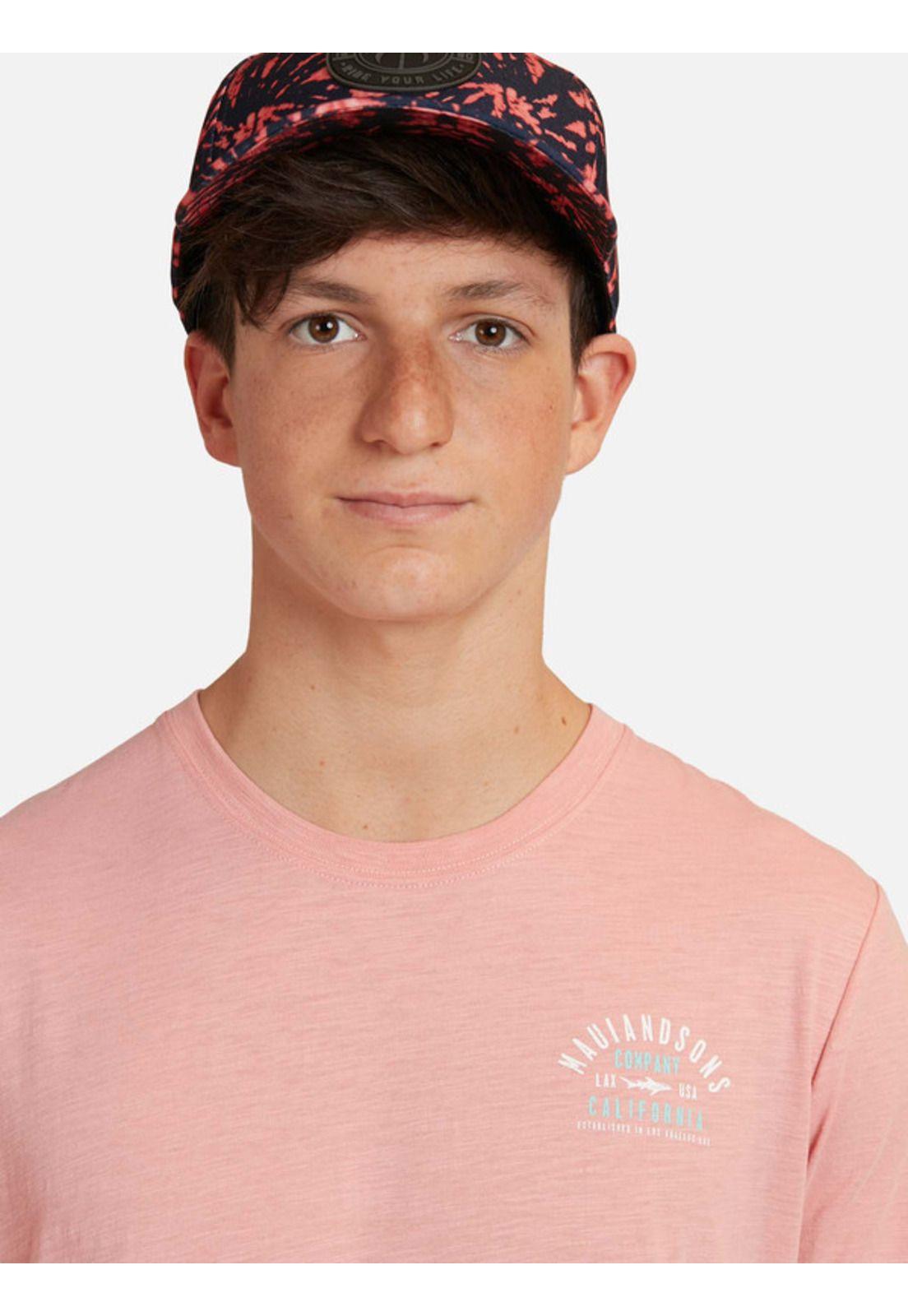 Polera Custom Surfers Juvenil Hombre Rosado Maui And Sons-2