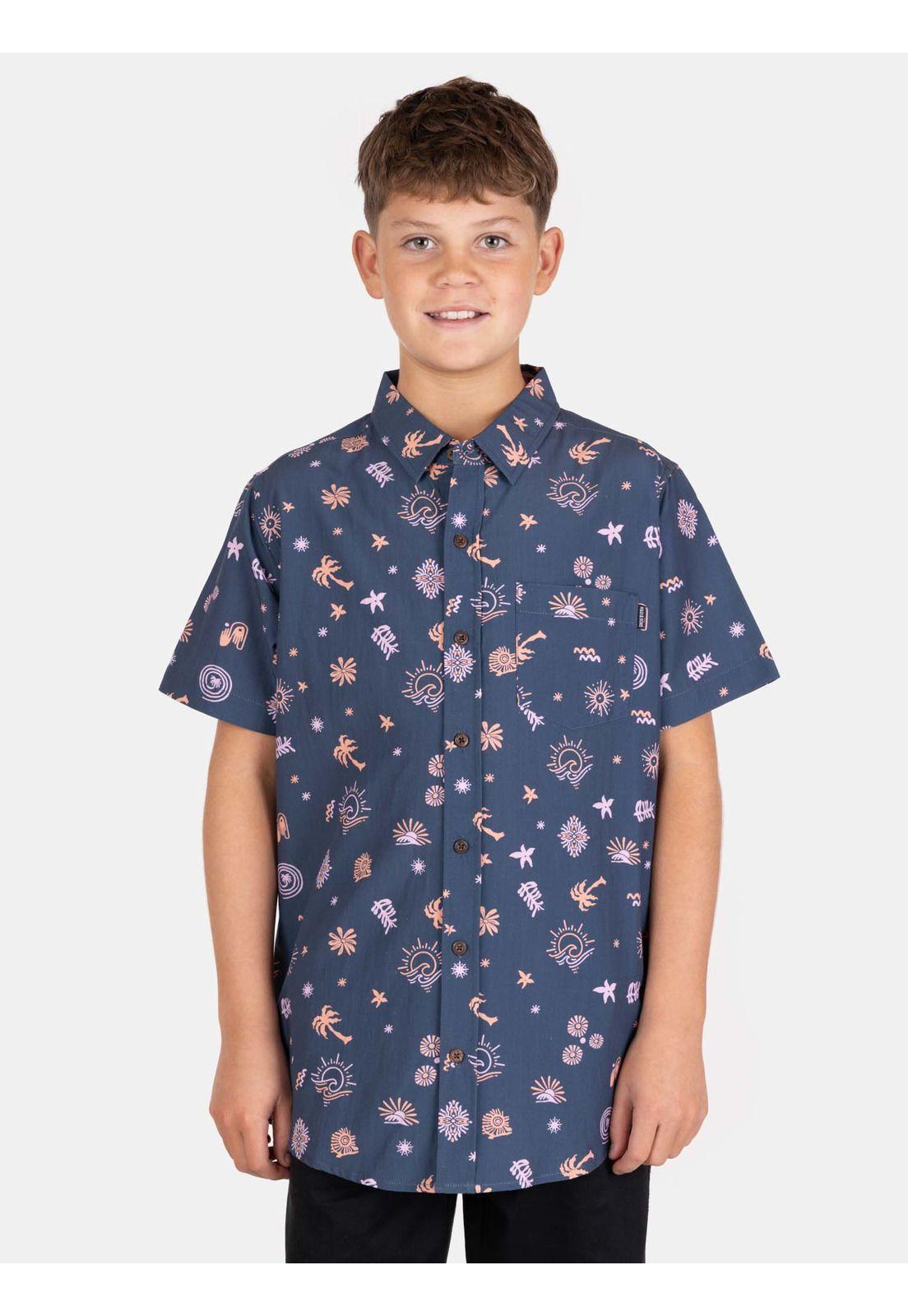 Camisa MC Nalunee Multicolor Infantil Maui And Sons-0