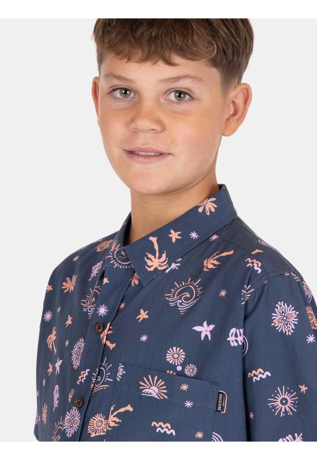 Camisa MC Nalunee Multicolor Infantil Maui And Sons-2