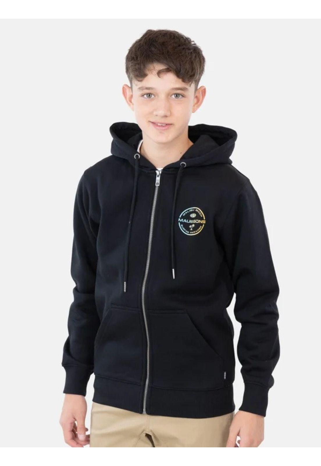 Poleron Fullzipper Logo Col Negro Infantil Maui And Sons-0