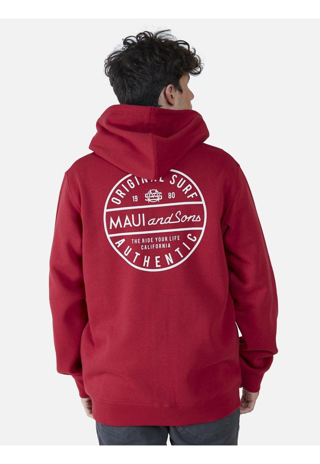 Poleron Fullzipper Hombre rojo 5O709-MV22 Maui & Sons-1