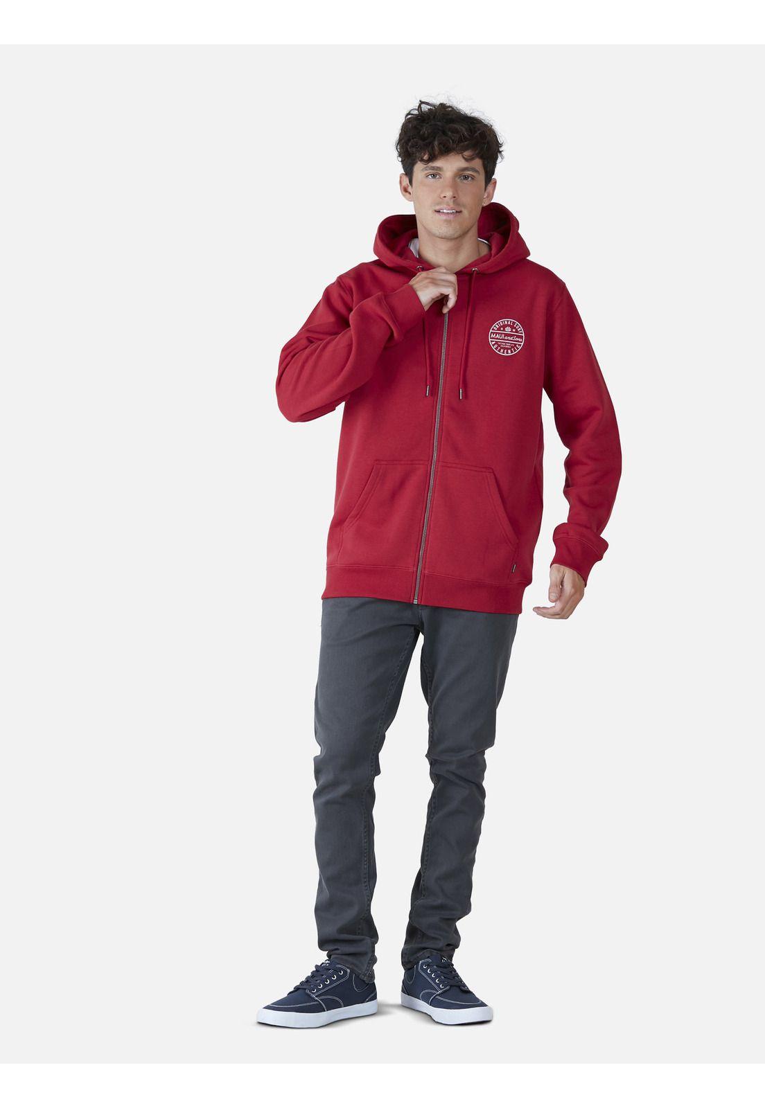 Poleron Fullzipper Hombre rojo 5O709-MV22 Maui & Sons-3