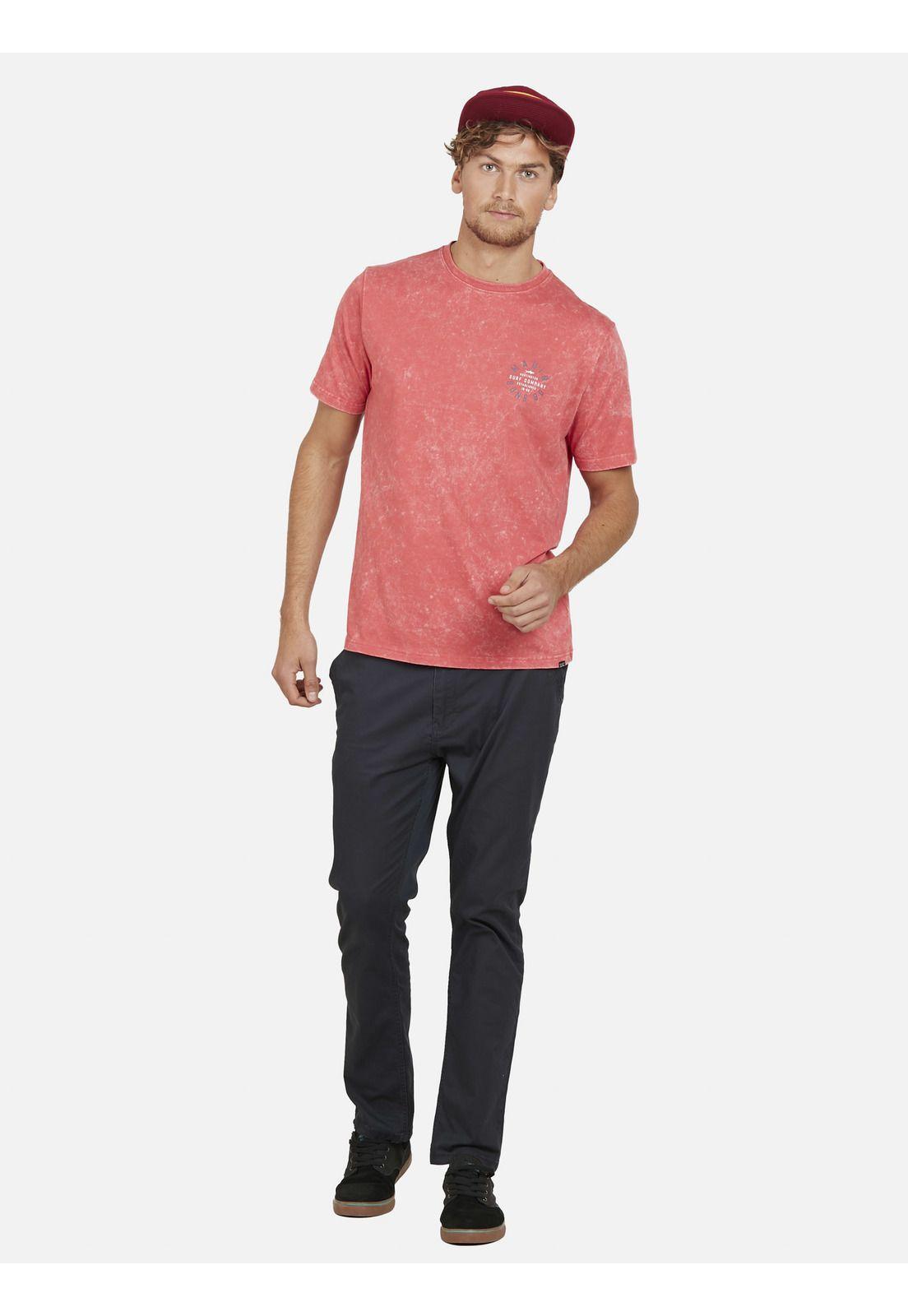 Polera RETRO STAMP DYE Hombre Rosado Maui and Sons-3