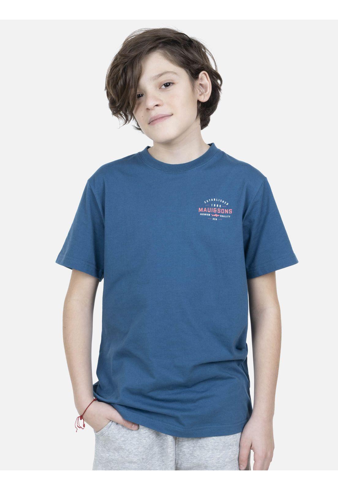 Polera Juvenil Azul 5P470-MV22 Maui And Sons-0