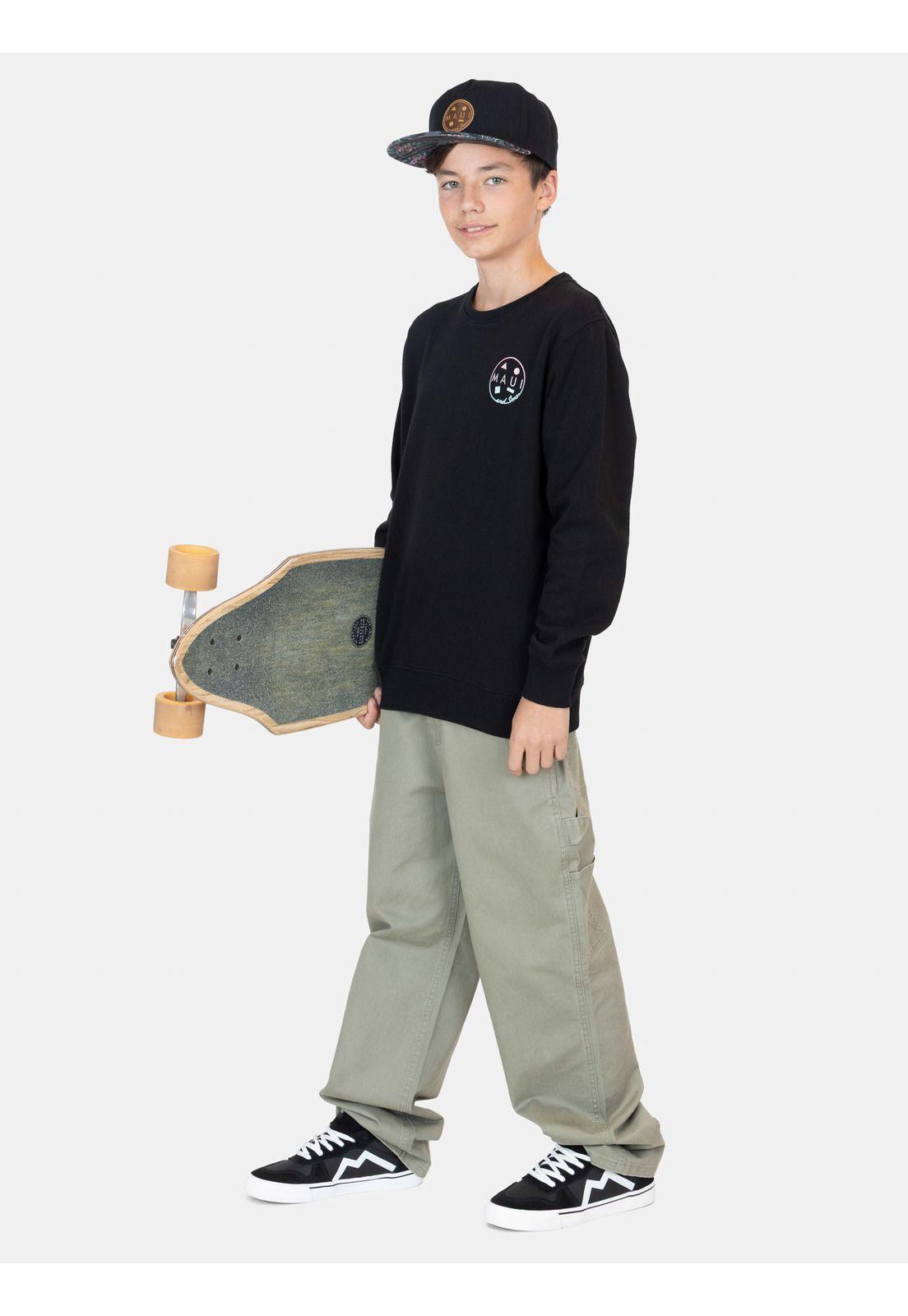 Poleron CR Lailix Negro Infantil Maui And Sons-3