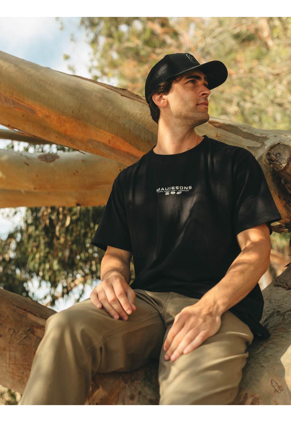 Polera MC Retro Symbol Negro Hombre Maui And Sons-2