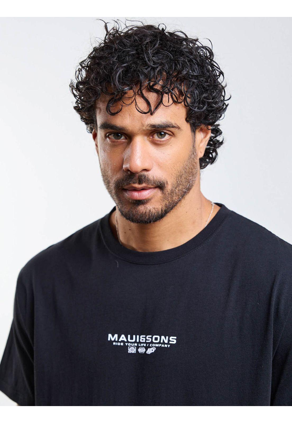 Polera MC Retro Symbol Negro Hombre Maui And Sons-7