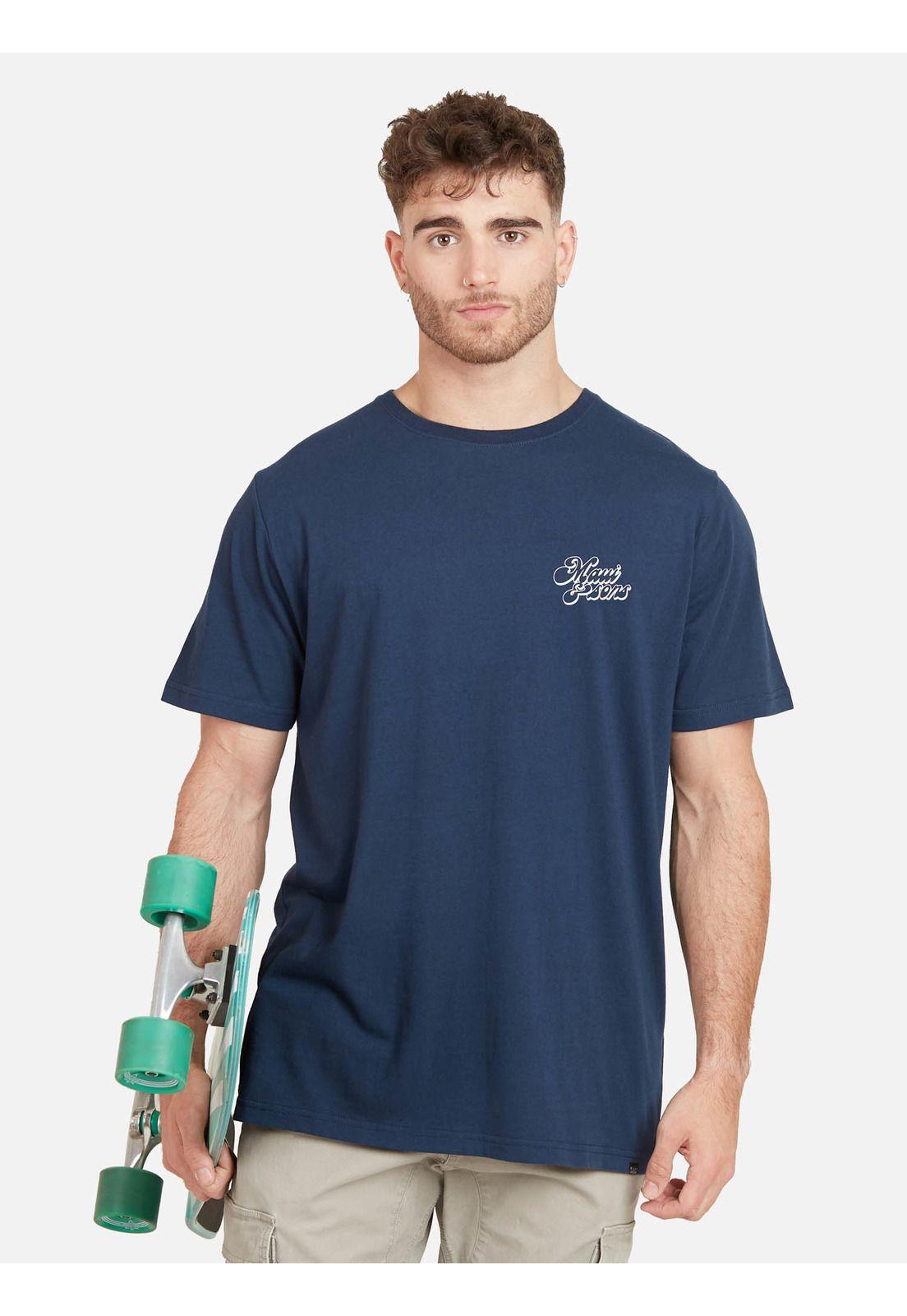 Polera ESTABLISHED 1980 SS TEE Hombre Azul Maui & Sons-0