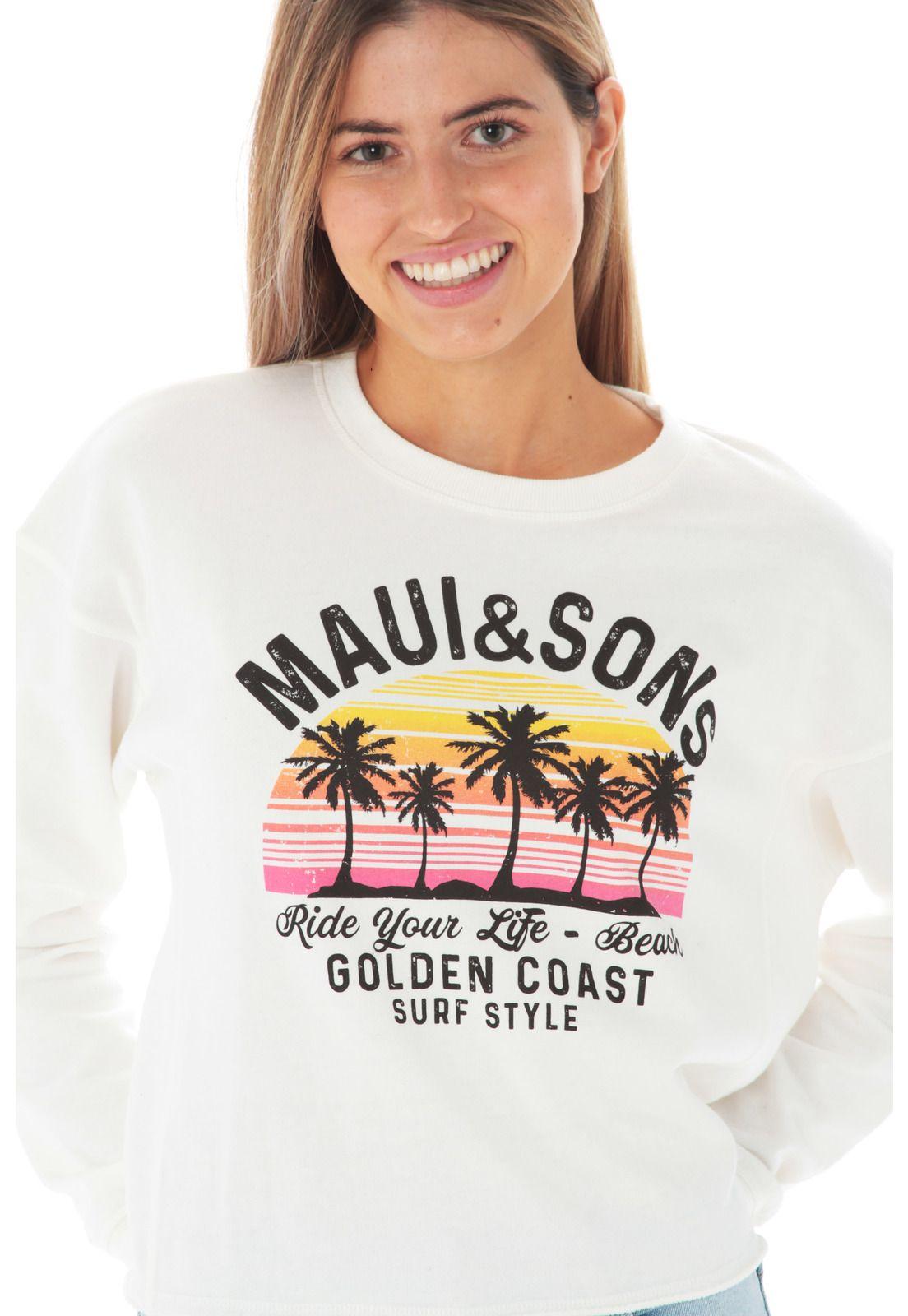 Poleron Mujer Maui 5O680-WV21 Blanco-2