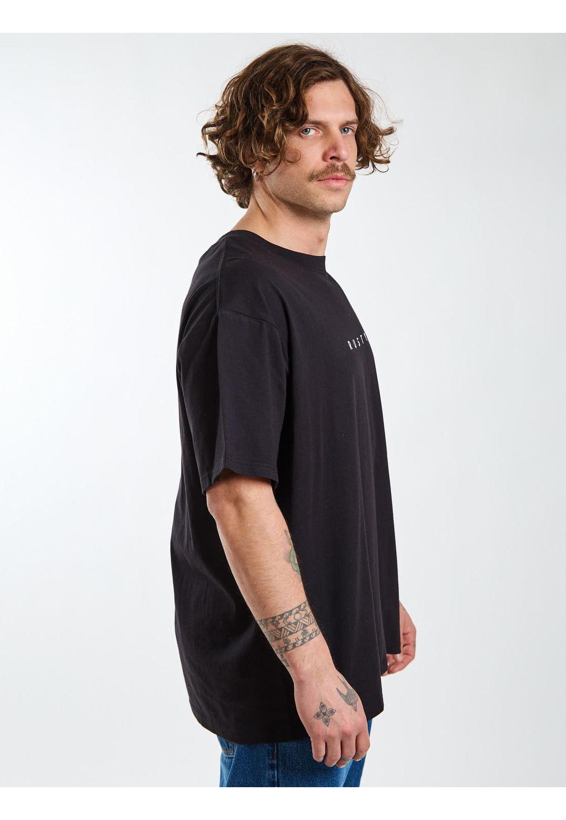 Polera Oversize R Microbes Negro Hombre Rusty-2