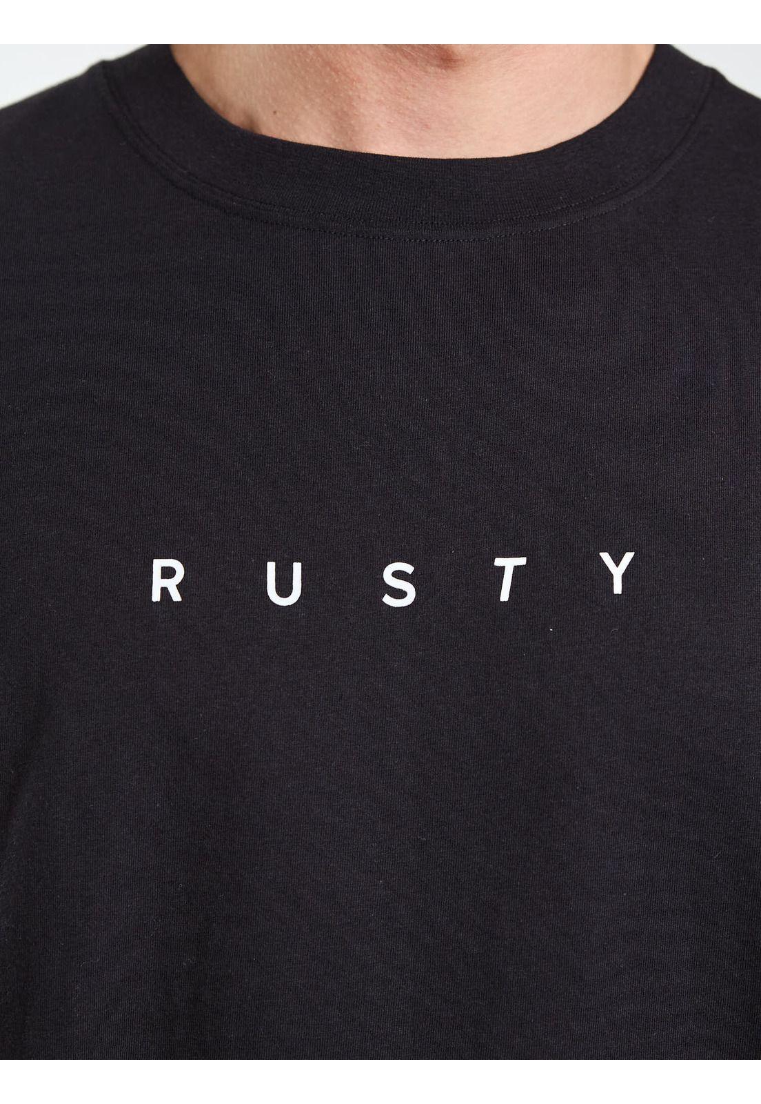 Polera Oversize R Microbes Negro Hombre Rusty-4