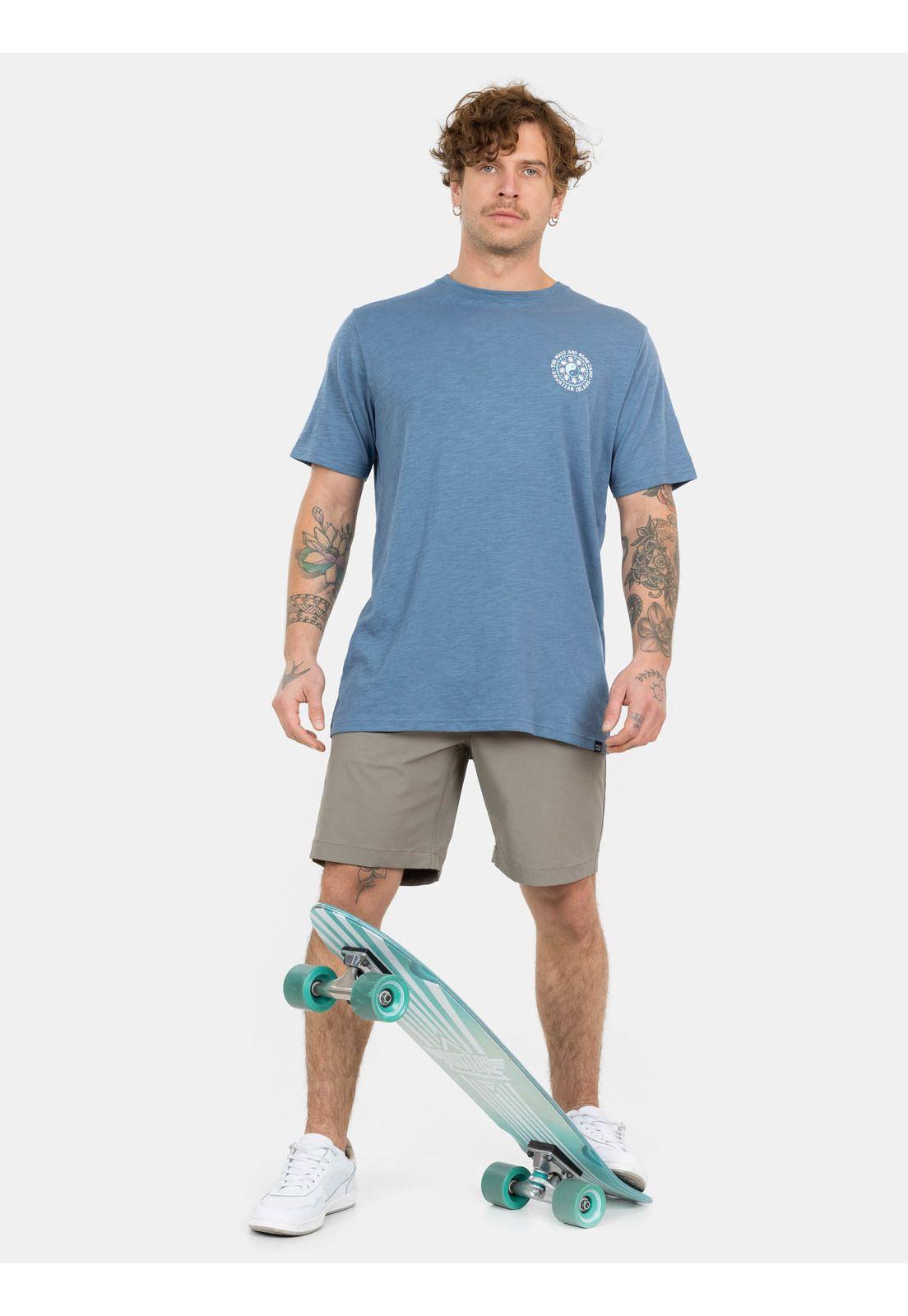 Polera MC Hawaiian Island Azul Hombre Maui And Sons-2