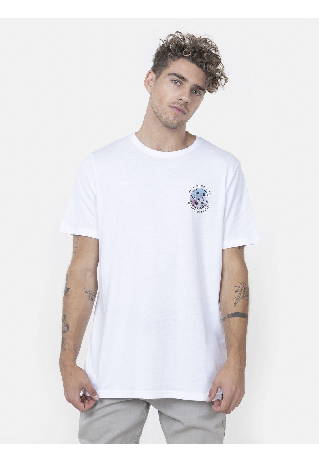 Polera Hombre COOKIE RADIO SS TEE Blanco Maui and Sons-0