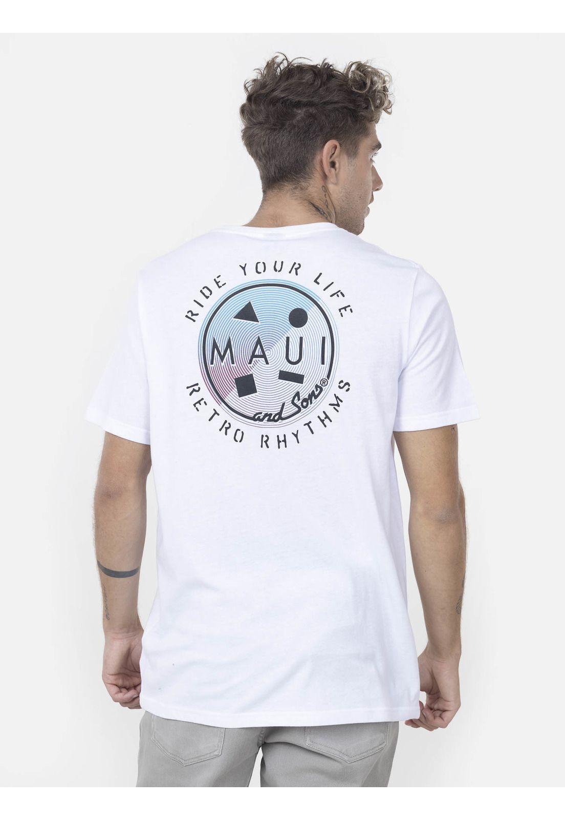 Polera Hombre COOKIE RADIO SS TEE Blanco Maui and Sons-1