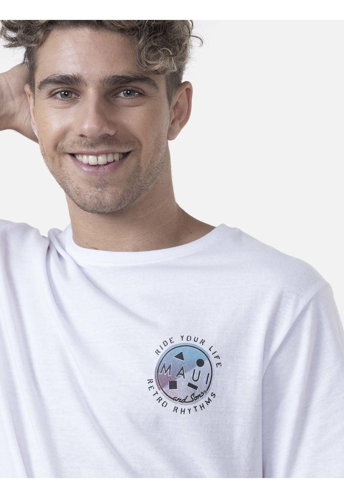 Polera Hombre COOKIE RADIO SS TEE Blanco Maui and Sons-2