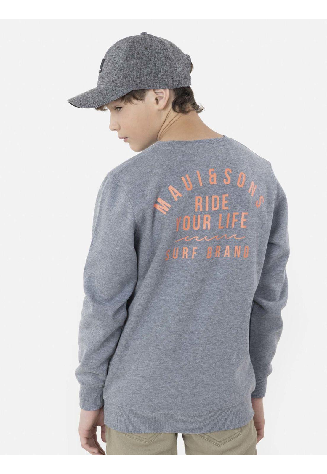 Poleron CALM SEA Juvenil Gris Maui and Sons-1