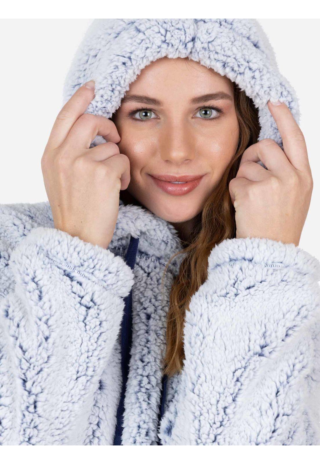 Poleron DEEP COBALT SHERPA Mujer Morado Maui and Sons-2