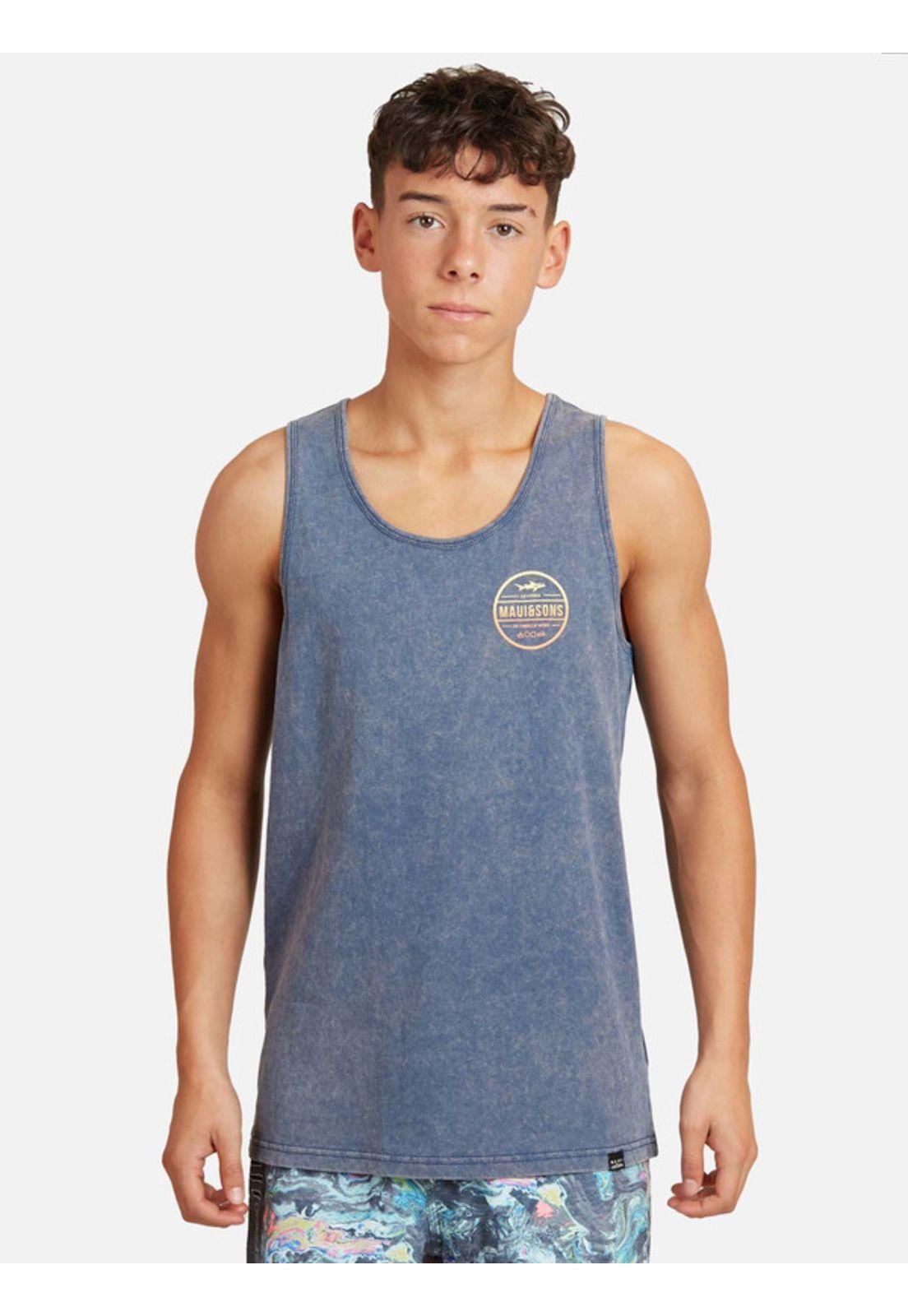 Polera Symbols Of Nature Tanks Juvenil Hombre Azul Maui And Sons-0