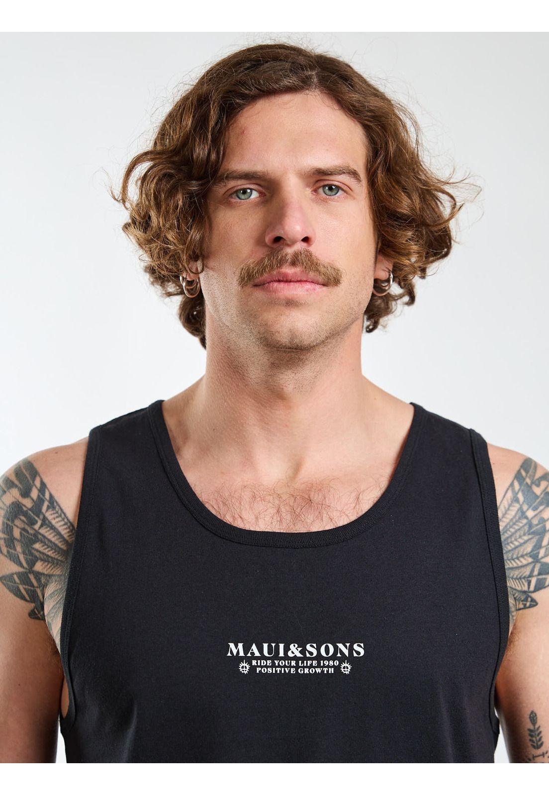Polera SM Flow Negro Hombre Maui and Sons-3