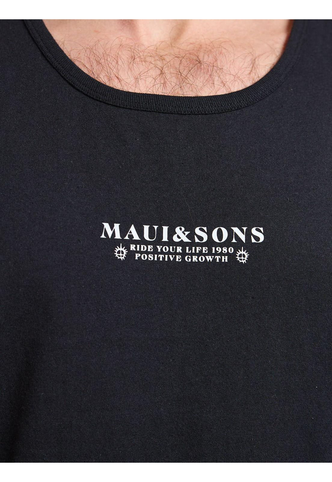 Polera SM Flow Negro Hombre Maui and Sons-4