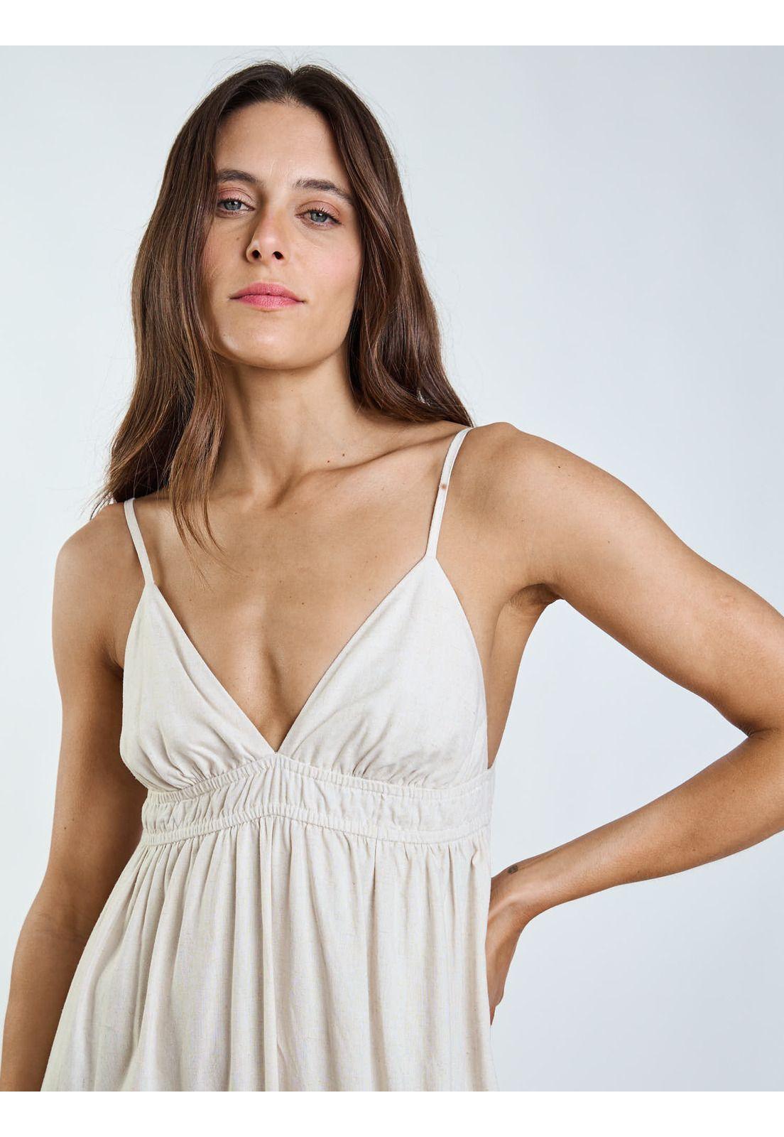 Vestido Falésia Beige Mujer Maui and Sons-3