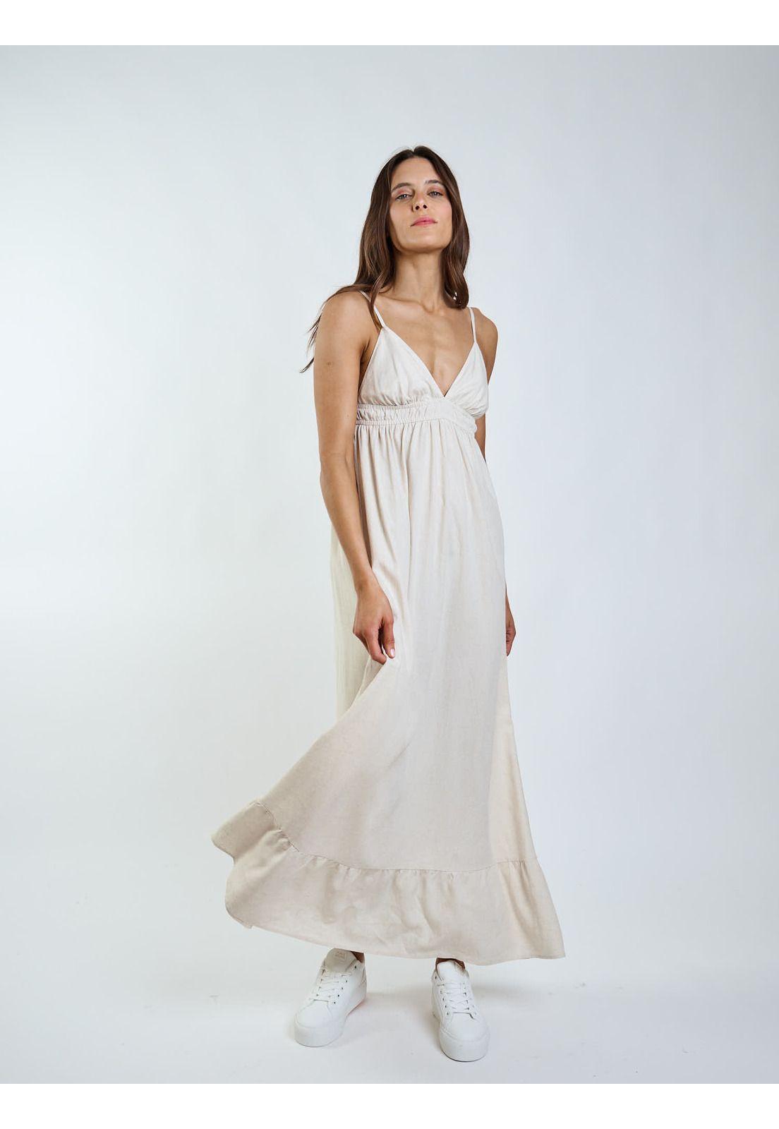 Vestido Falésia Beige Mujer Maui and Sons-5