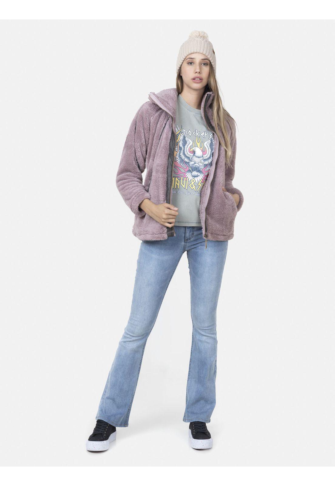 Fullzipper Mujer DUSTY VIOLET Rosado Maui and Sons-4