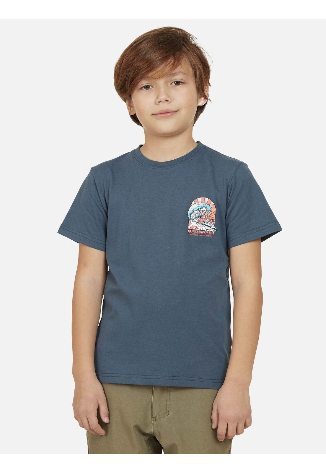 Polera Brake Wave SS TEE Niño Azul Maui and Sons-0