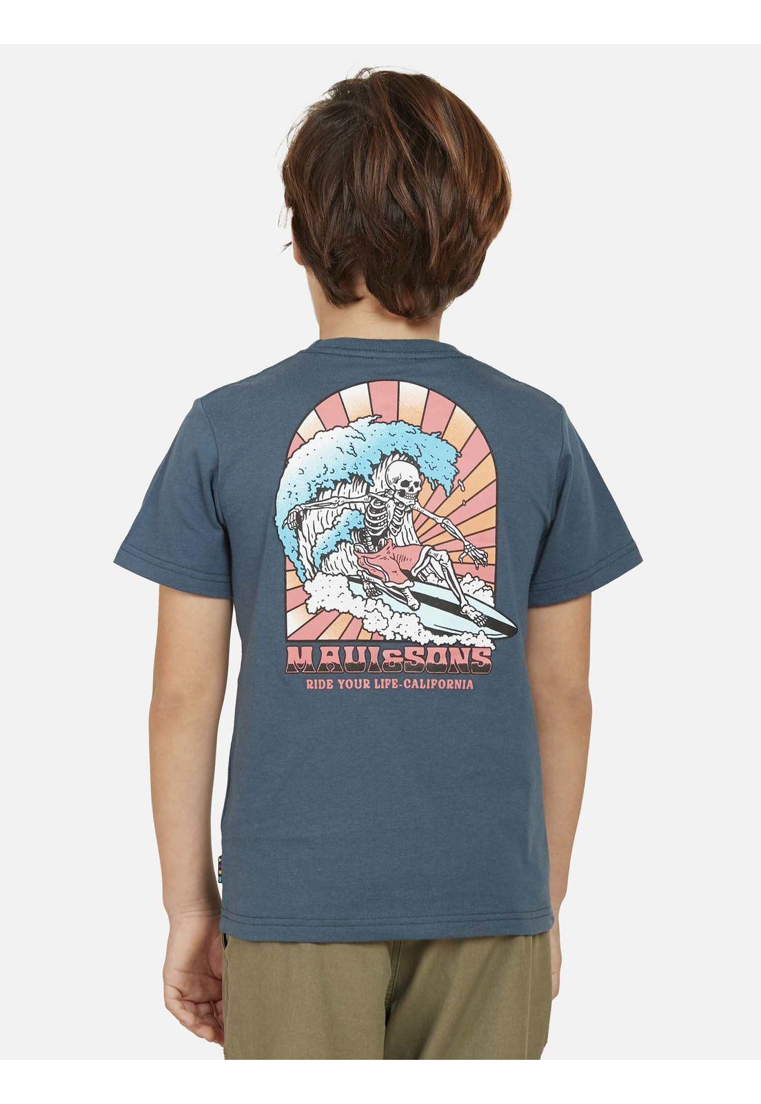 Polera Brake Wave SS TEE Niño Azul Maui and Sons-1