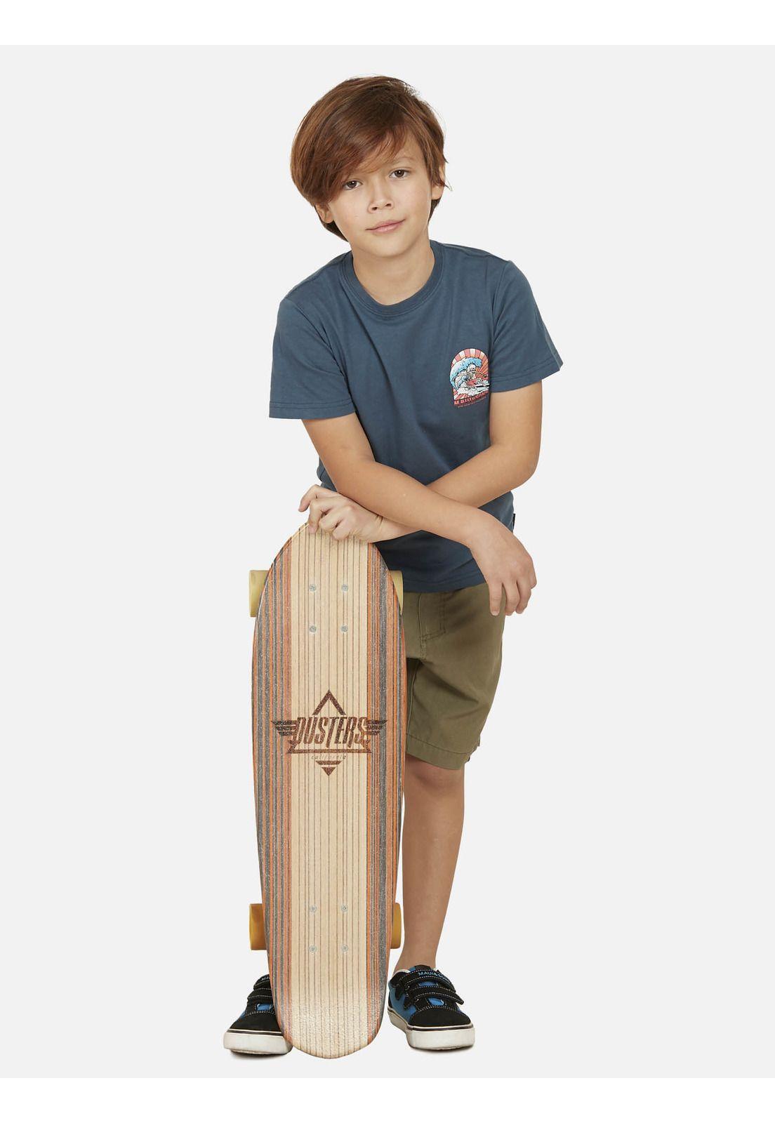 Polera Brake Wave SS TEE Niño Azul Maui and Sons-3