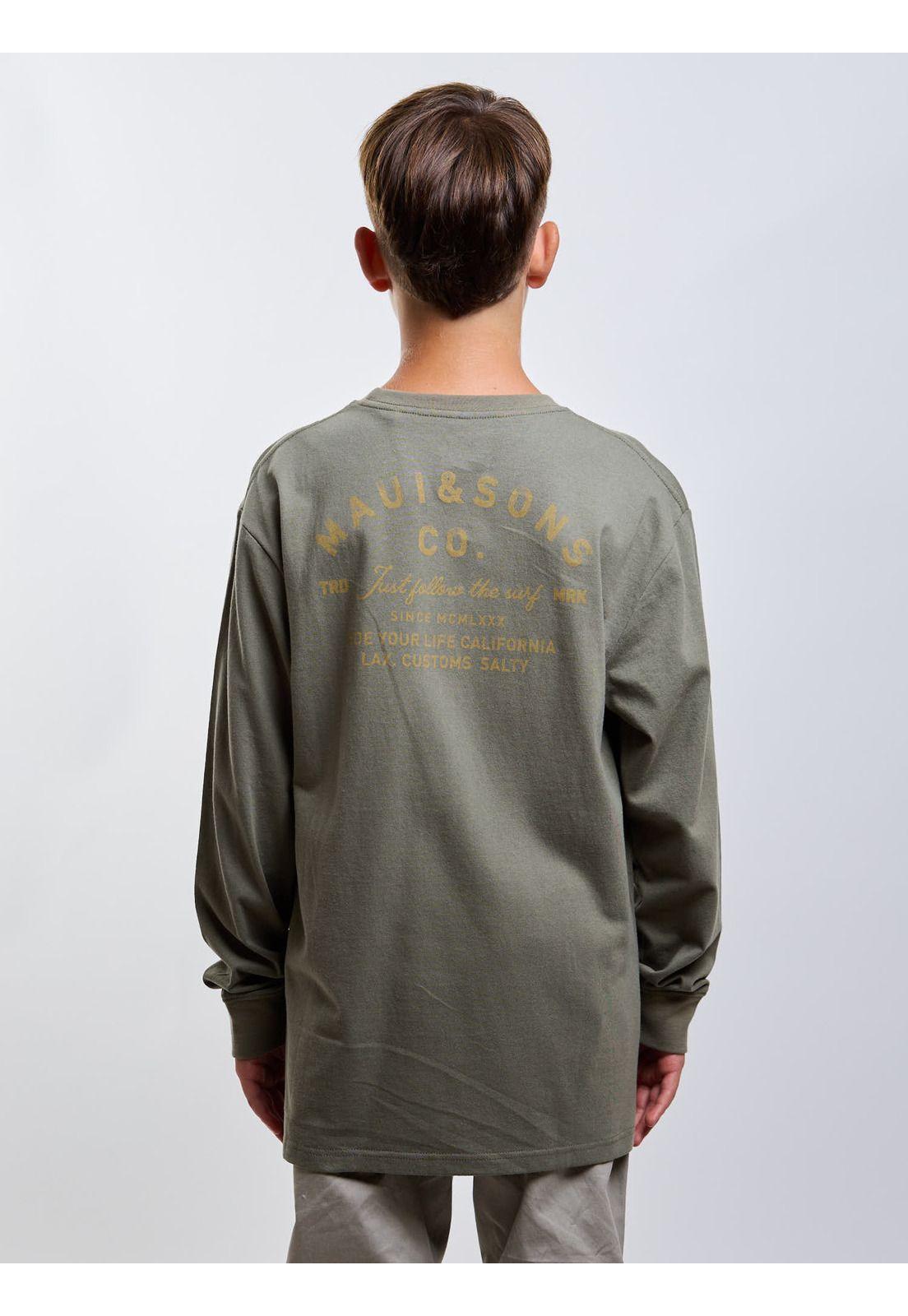 Polera ML Mateo Verde Infantil Maui And Sons-1