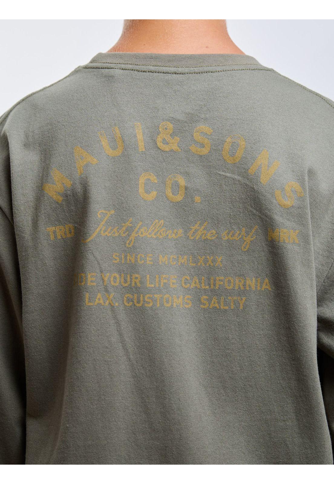 Polera ML Mateo Verde Infantil Maui And Sons-3