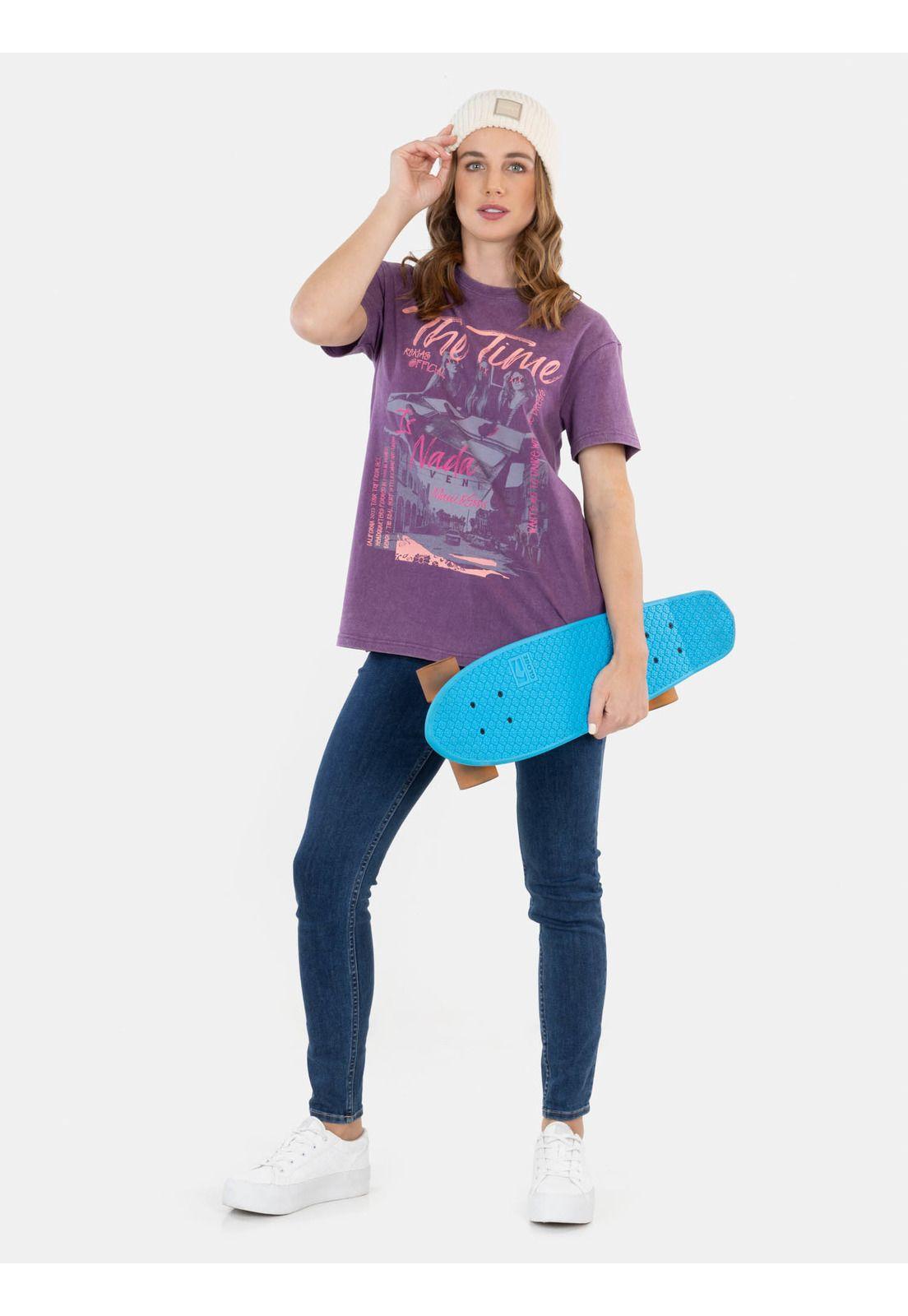 Polera Rekia T-Shirt Morado Mujer Maui And Sons-3