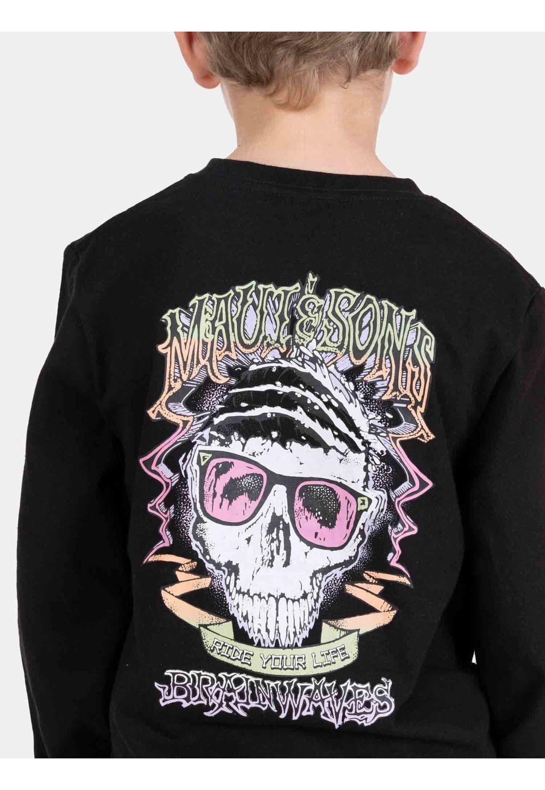 Polera ML Ohanix Negro Infantil Maui And Sons-2