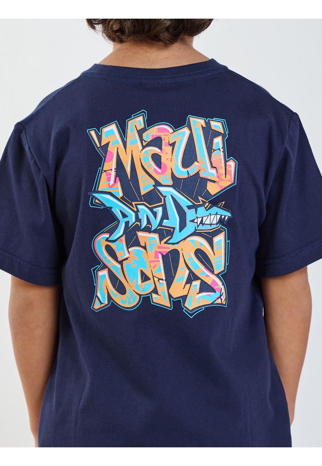 Polera MC Sunset Azul Infantil Maui and Sons-3