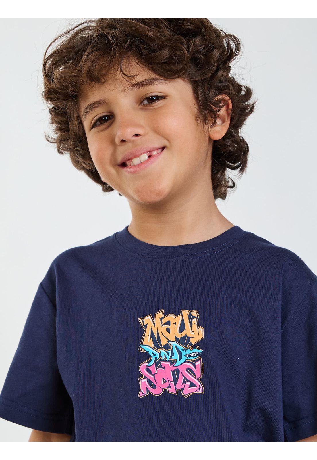 Polera MC Sunset Azul Infantil Maui and Sons-4
