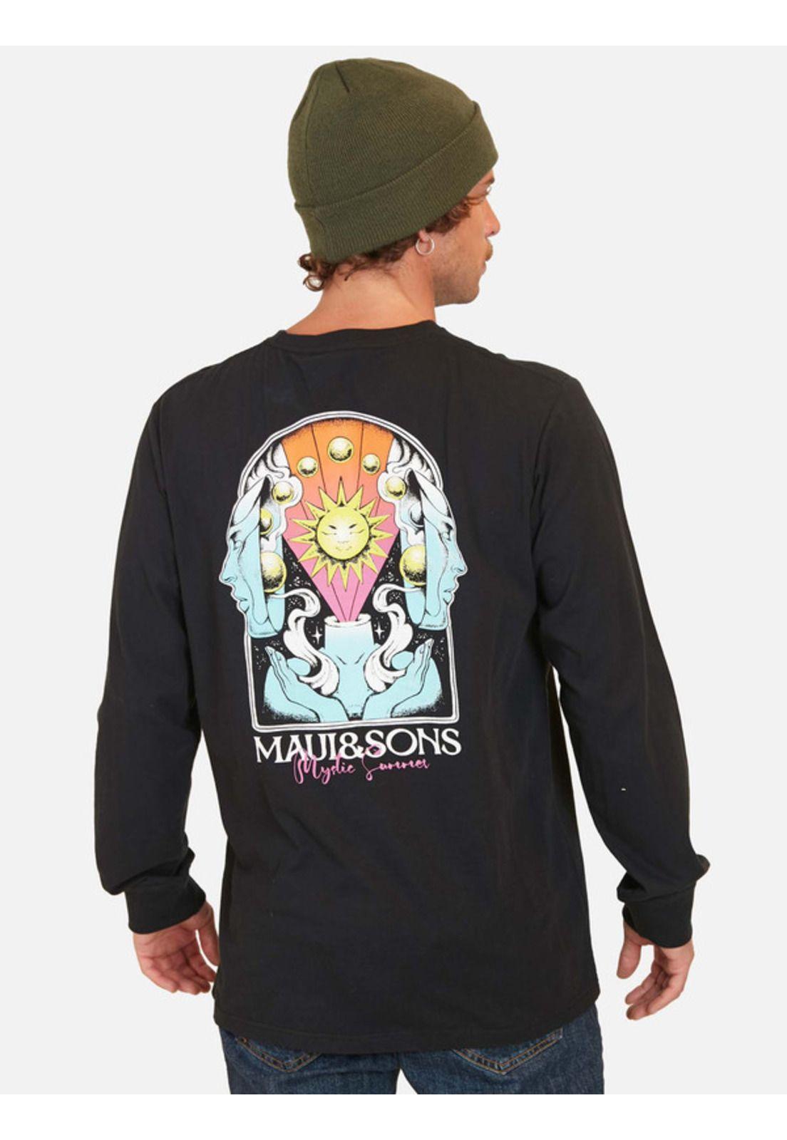 Polera Faces Maui Ls Tees Negro Hombre Maui And Sons-1