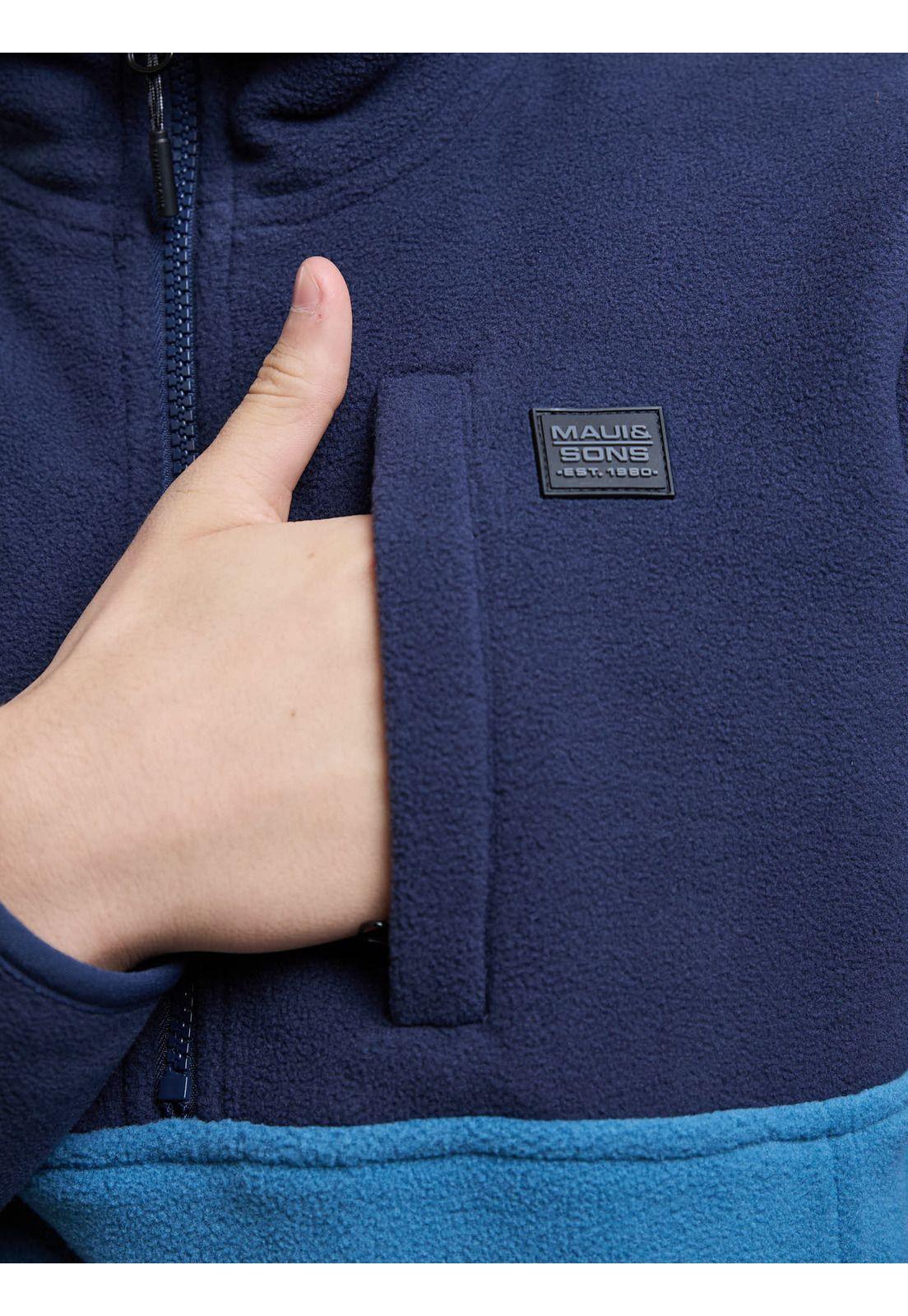 Poleron Micropolar Makai Azul Infantil Maui And Sons-4