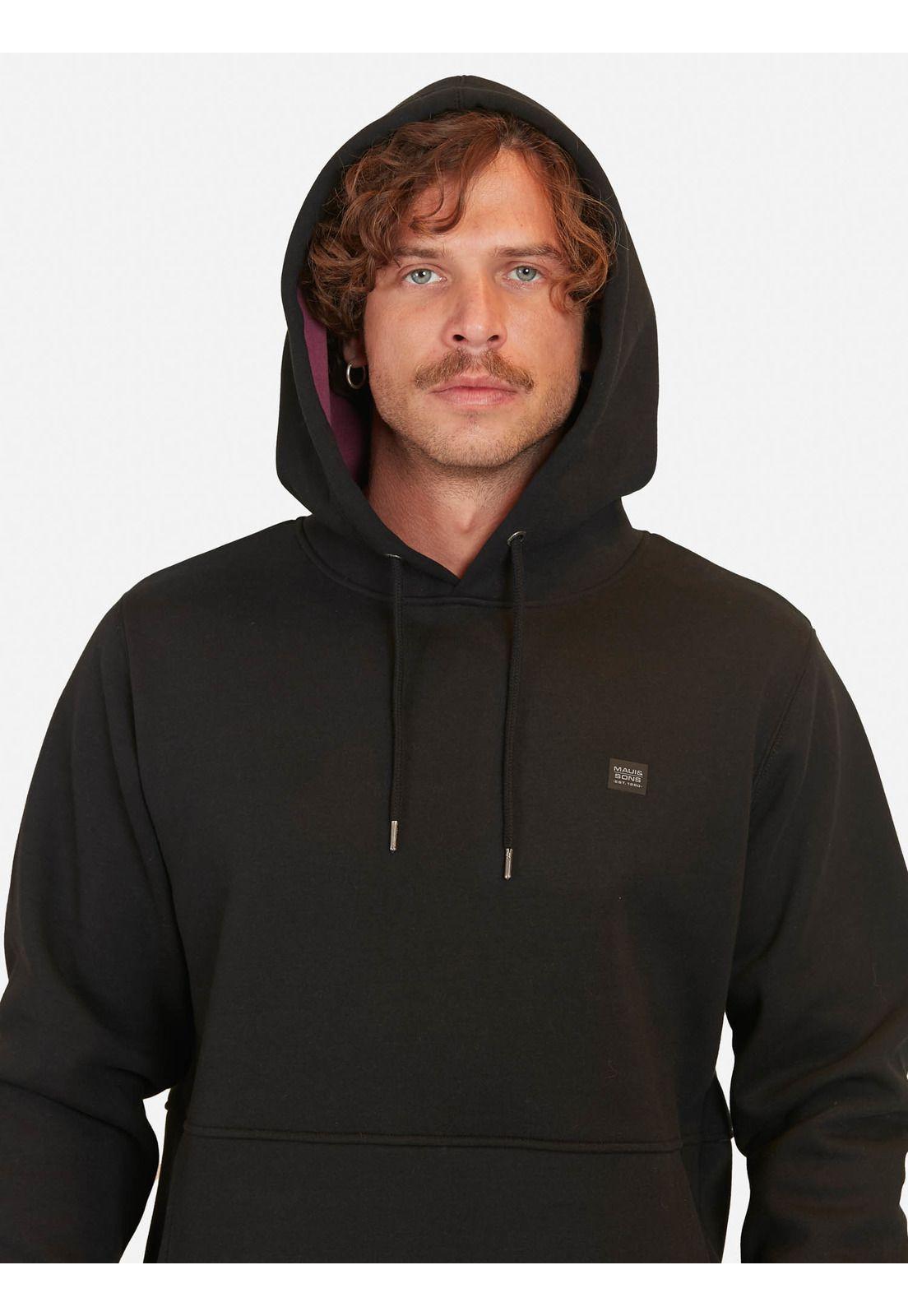 Poleron Maui Bonded Negro Hombre Maui And Sons-2